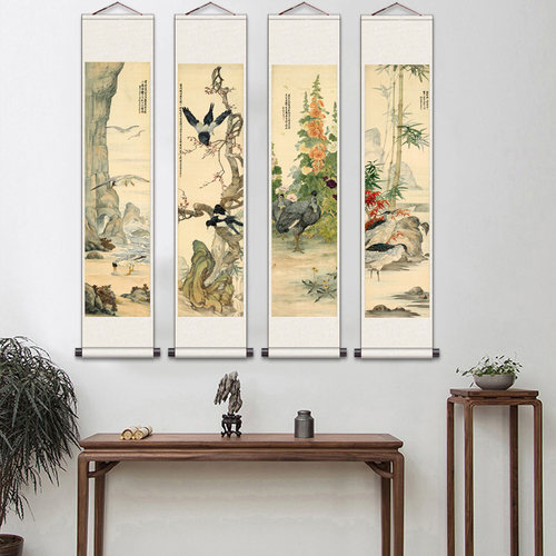 刘奎龄条幅花鸟挂画家具