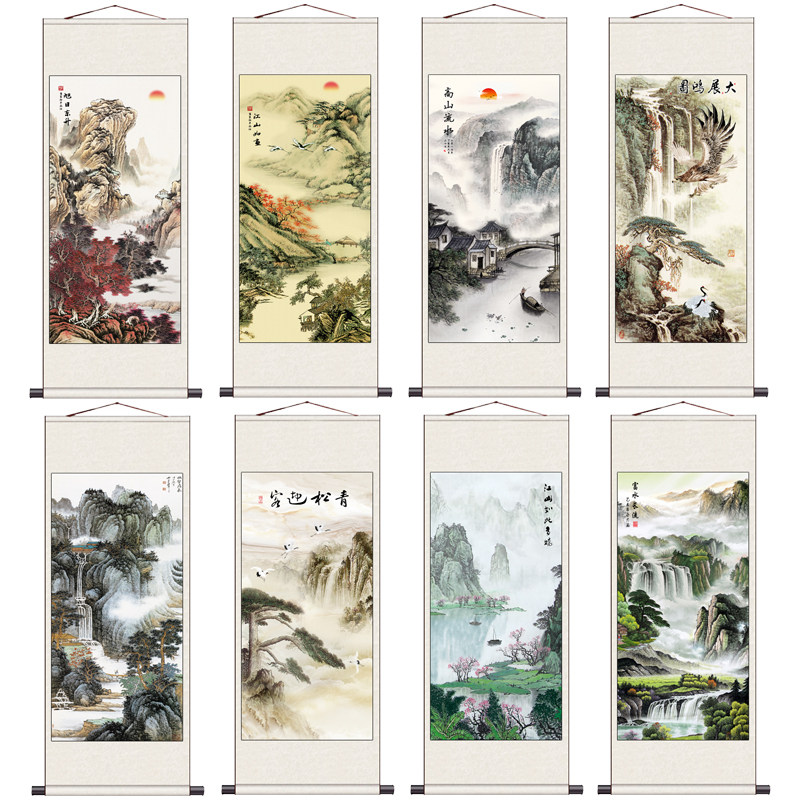 卷轴(画心丝绢喷绘更细腻耐用)