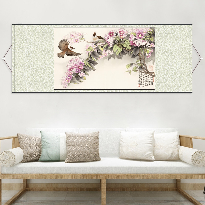 芙蓉横幅茶楼小鸟花鸟
