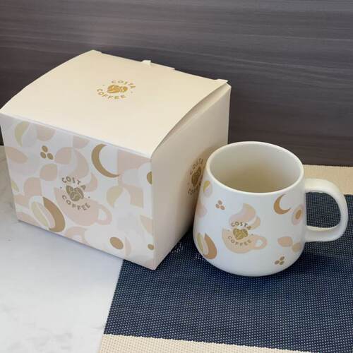 Costa啡凡映月马克杯 400ml大容量陶瓷杯星月咖啡豆图案高颜值杯