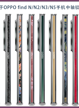 适用OPPO FindN5 oppofindn2/3彩色手机中轴铰链膜转轴侧边贴膜黑白红紫色保护膜中轴贴膜磨砂防指纹防刮彩膜