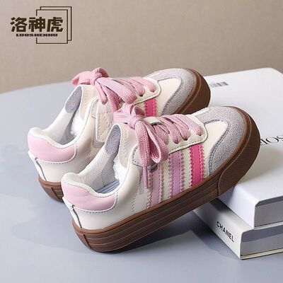 女童德训鞋儿童休闲板鞋秋款2026春秋季新款中大童男童运动鞋单鞋