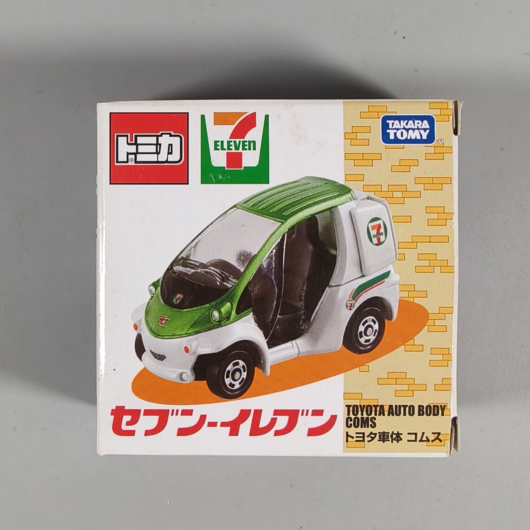 TOMY多美卡合金汽车模型38号TOMICA 7-11便利店丰田摩托车玩具