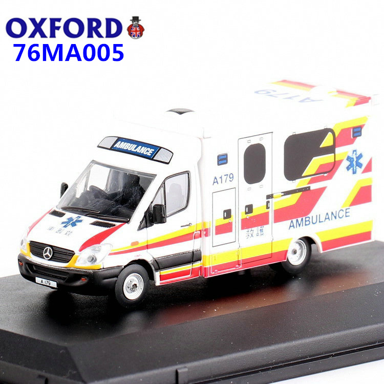 OXFORD牛津合金车香港警车救护车BENZ奔驰商务车汽车模型 76MA005