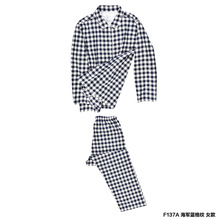 MUJI无印无侧缝日式棉法兰绒睡衣良品家居服情侣套装加厚休闲男女