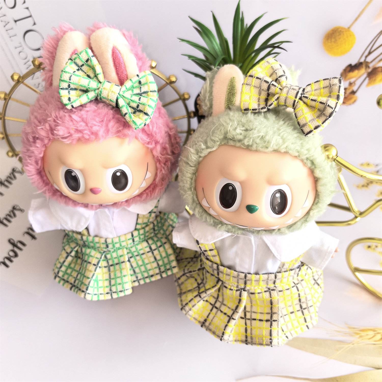 娃衣仅衣服拉布布娃衣17cm搪胶脸公仔娃衣格子裙套装裙子着替,玩具/童车/益智/积木/模型,娃娃/配件/着替,淘宝优惠券,粉丝福利购,淘宝优惠卷