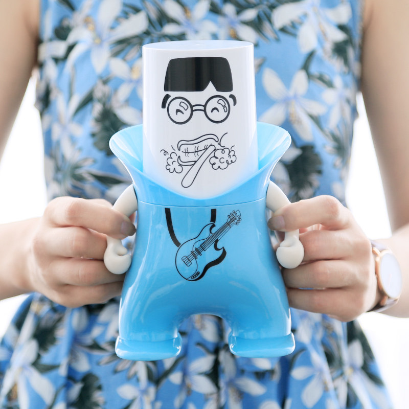 猪娃礼物快乐守护卡通创意牙刷架卫浴洗漱套装防尘漱口杯收纳桶