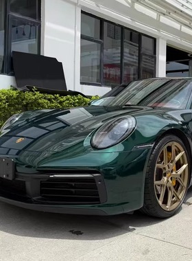 适用于保时捷911PET水晶漆玛瑙绿色汽车改色膜全车膜车身贴膜车膜