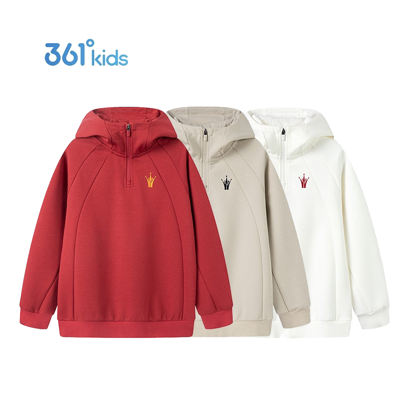 SORONA|商场同款361度童装男童连帽卫衣2025秋季新款潮牌休闲上衣