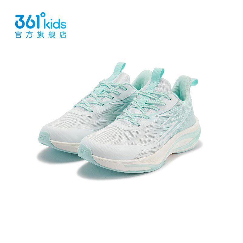 361度童鞋女童跑步鞋2025夏季新款网面儿童透气轻便减震运动鞋