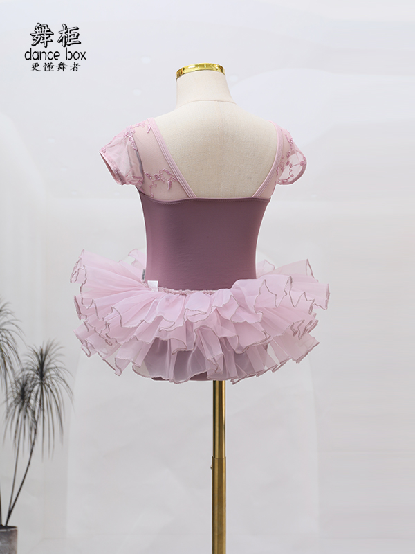 舞柜新款夏季民族风练功服女儿童短袖芭蕾舞服体操服大童舞蹈服