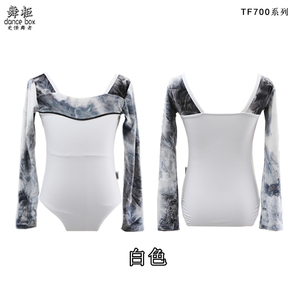 莳莉莎新款秋冬女儿童高端锦纶白色长袖舞蹈服形体服幼童芭蕾舞服