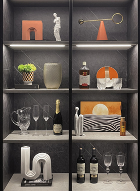 简约现代酒柜软装摆件家居饰品