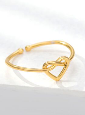 跨境欧美爆款简约爱心设计感戒指合集日常通勤穿戴手饰品厂家批发