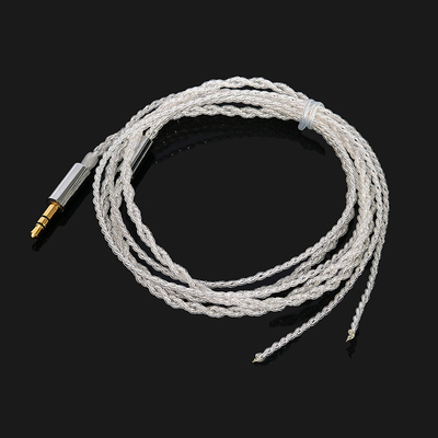 单晶镀银耳机升级线ue四股编织