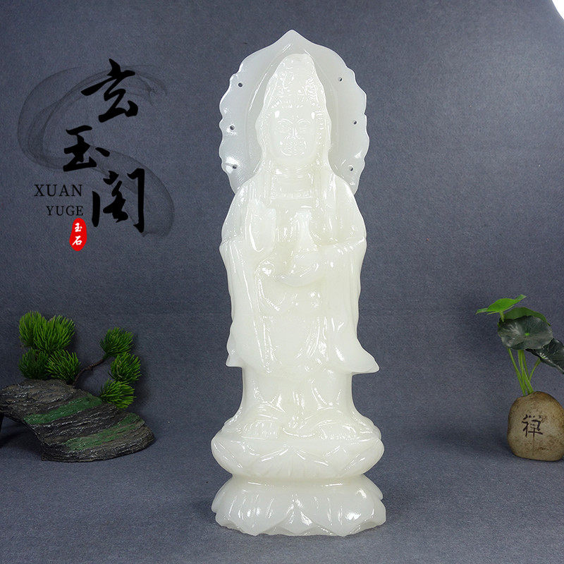 观音菩萨客厅玉器白玉