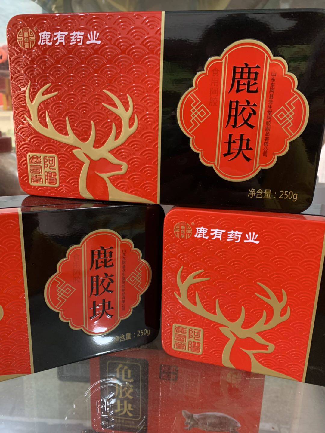 产品优质中药材食用鹿胶 鹿角胶 鹿角块 一盒250g 拍2盒送1盒包邮