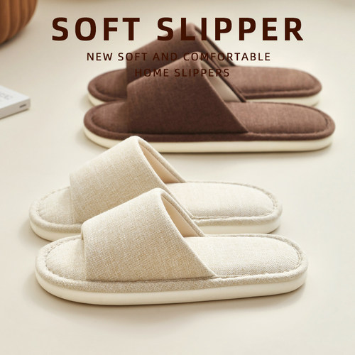 日式棉麻拖鞋女款春季居家布拖鞋