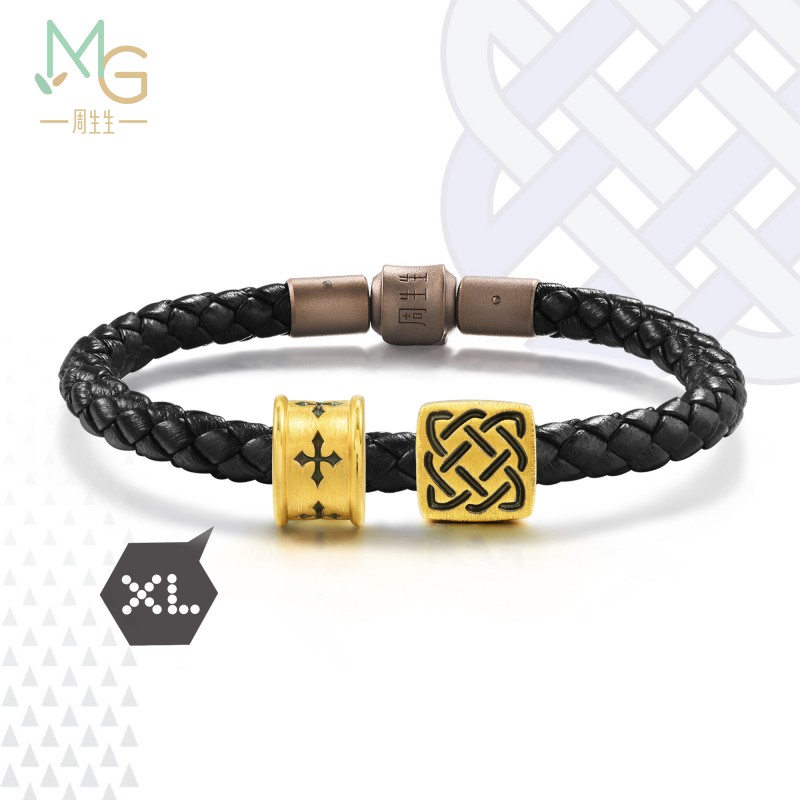 周生生官方Charme XL信念&守护黄金足金转运珠串珠组合
