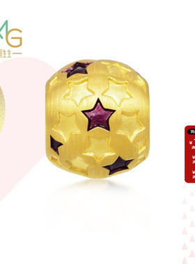 周生生Charme浪漫奇缘黄金串珠足金幸运星转运珠89920C定价