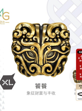 周生生Charme XL酷黑系列饕餮黄金转运珠足金串珠送男友96138C