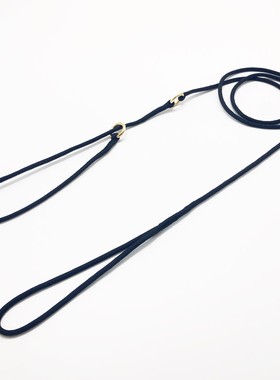 进口新款黑色4mm圆形尼龙P链狗狗带一体链专业比赛牵引绳训练绳绳