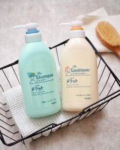 保税仓 日本花王国民系列Merit洗发水护发素温和无硅弱酸性480ml