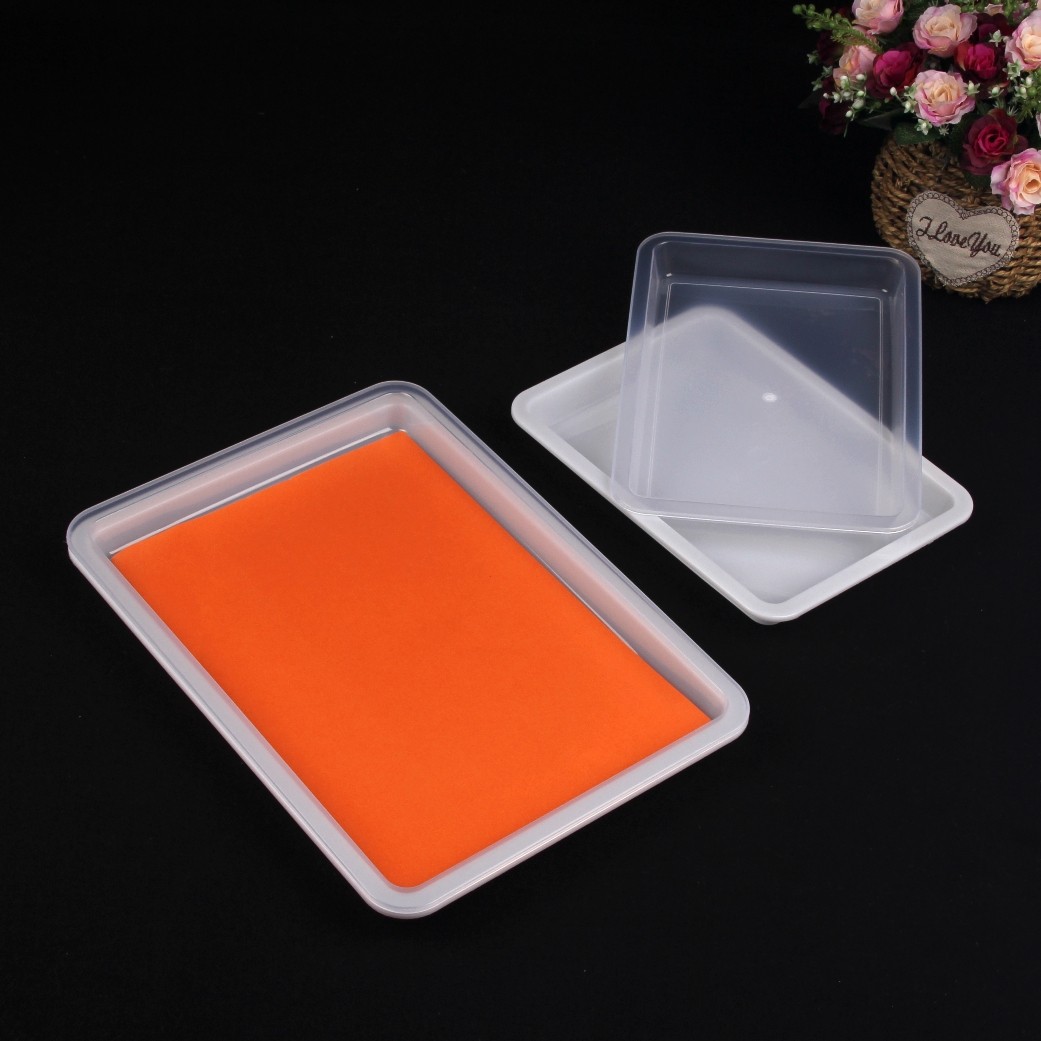 湿拓画材料工具浮水画画塑料托盘水拓画盘子素描纸画粉画液收纳盘