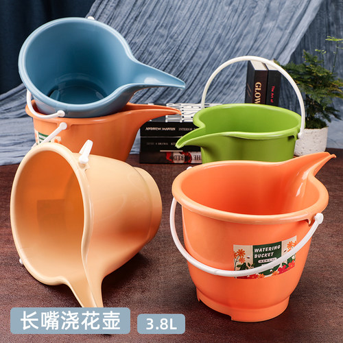 批发无盖长嘴浇花小桶塑料浇水壶