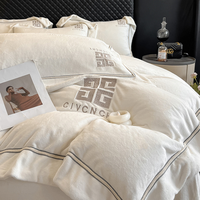 A类母婴级加厚牛奶绒四件套保暖