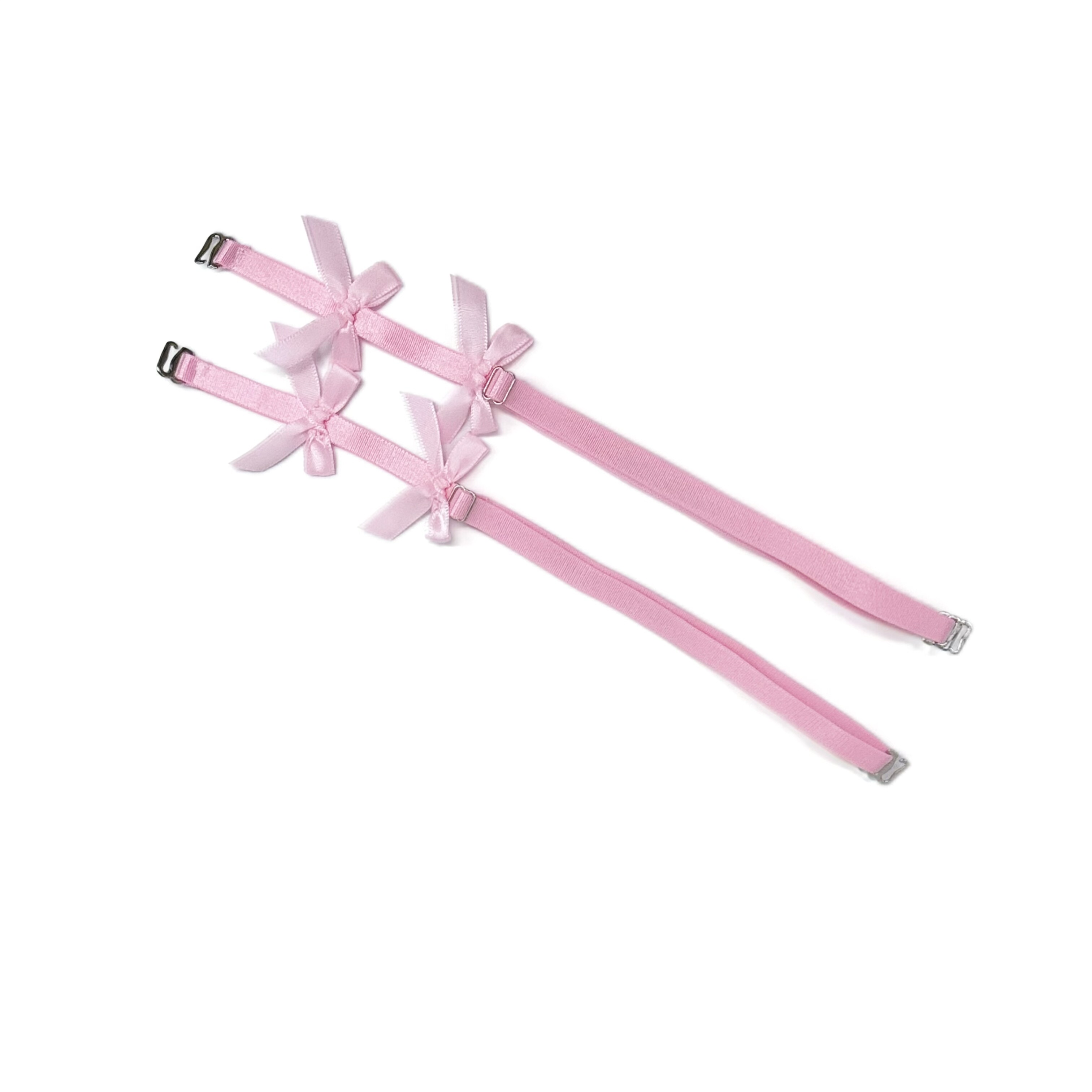 纯色蝴蝶结弹力可调节内衣肩带替项链