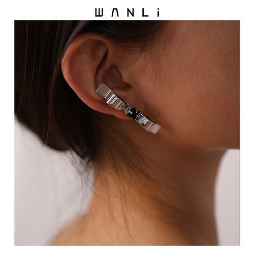 蝴蝶结ins风嘻哈复古小众银针