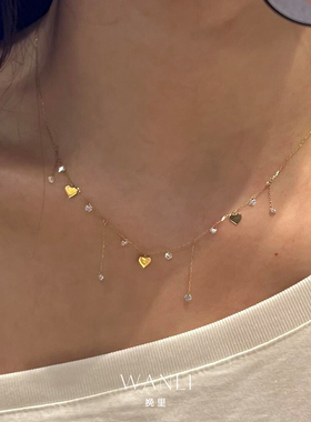爱心流苏项链女2025新款