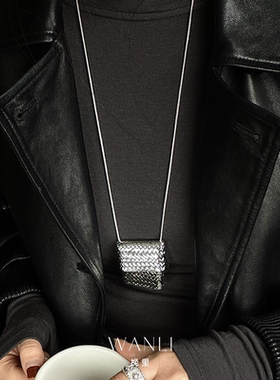 中古编织包长款项链高级感韩小众