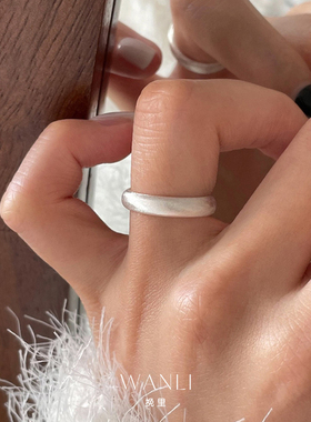 碎银子戒指女极简冷淡素圈个性