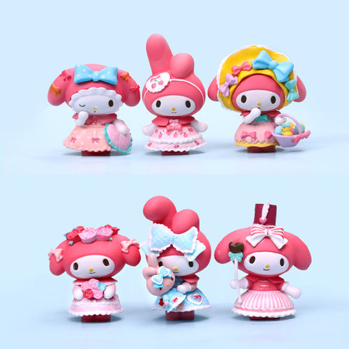 粉嫩少女心kt盲盒女孩茶话会玩偶