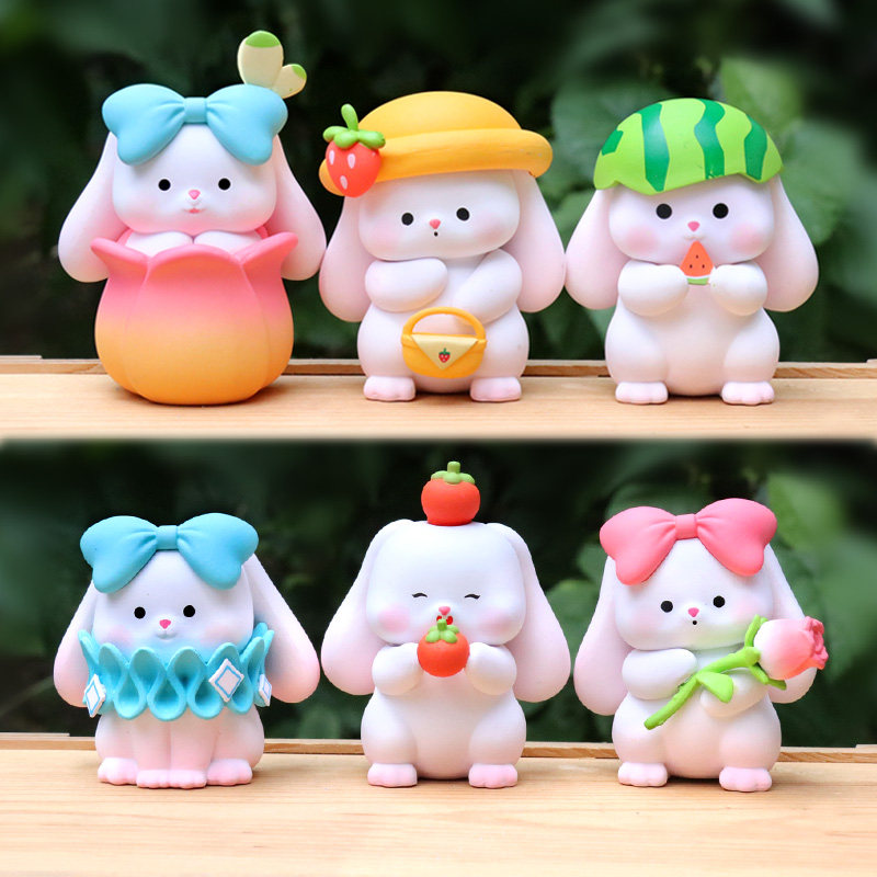 可爱花园系列小兔子宝宝玩偶卡通小动物潮玩盲盒桌面蛋糕装饰摆件,模玩/动漫/周边/娃圈三坑/桌游,潮玩盲盒,淘宝优惠券,粉丝福利购,淘宝优惠卷