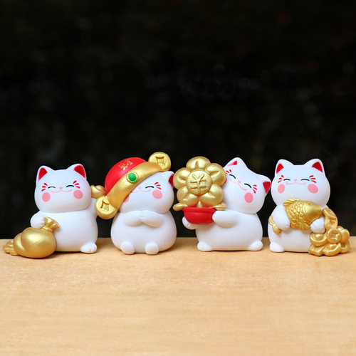 新品招财猫咪手办盲盒可爱公仔