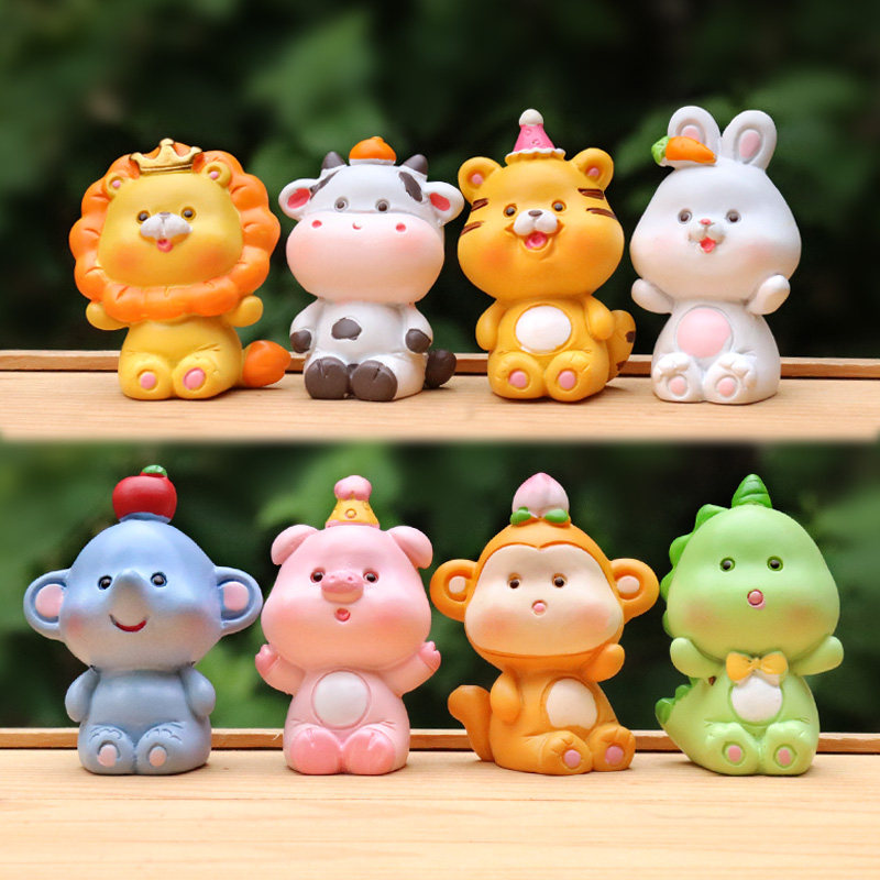 Q版可爱小动物奶牛猴子小兔子公仔潮玩盲盒桌面生日蛋糕装饰摆件,模玩/动漫/周边/娃圈三坑/桌游,潮玩盲盒,淘宝优惠券,粉丝福利购,淘宝优惠卷