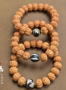 金刚菩提手串老型珠树王大小金刚核桃手链男女盘玩串星月蜜蜡佛珠