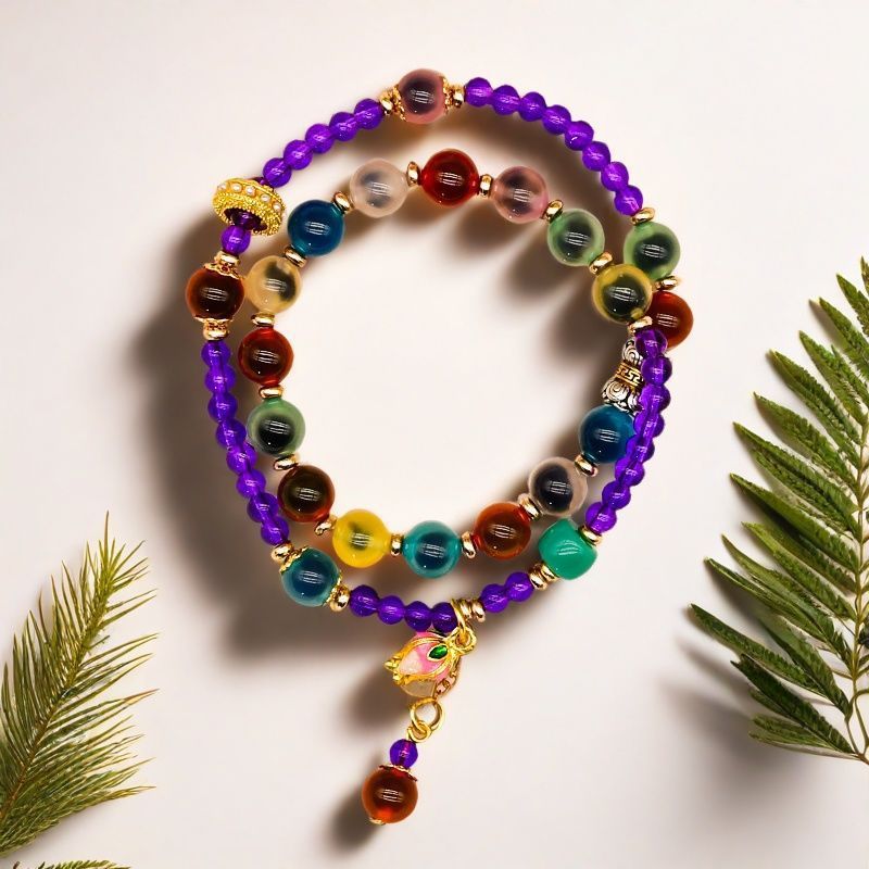 手串小众冷门高级感红色转运手链新中式双层手饰闺蜜汉服旅拍礼盒