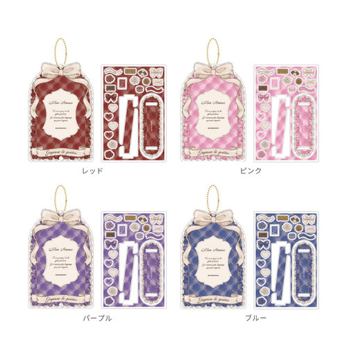 日本正版 新款fukuya 经典蝴蝶结格子亚克力 谷美 周边 可爱装饰