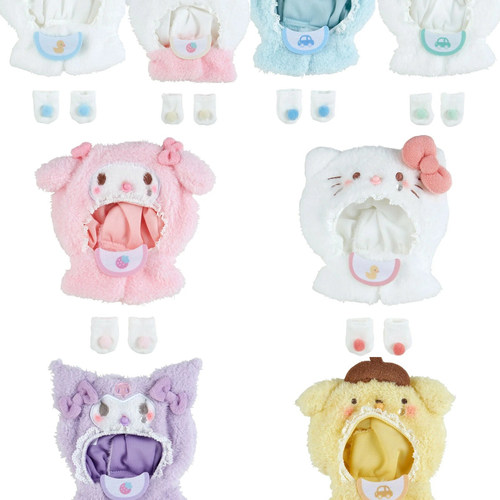 日本三丽鸥Sanrio Melody毛絨公仔披風小配件Enjoy Idol