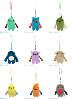 日本正版新款Shinada mokeke 莫可可毛绒挂件 丑萌挂件