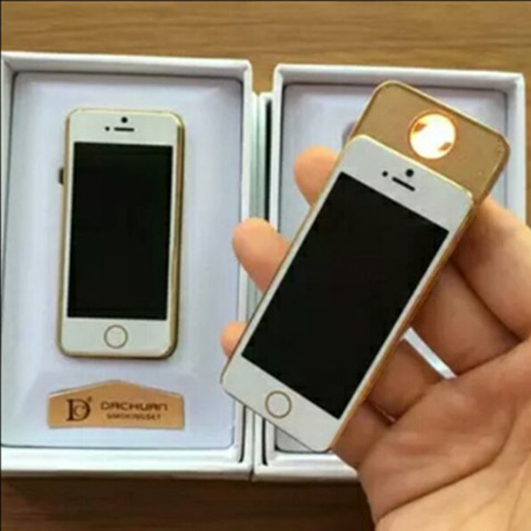 个性迷你iphonex苹果充电打火机 手机模型防风打火机usb点烟器