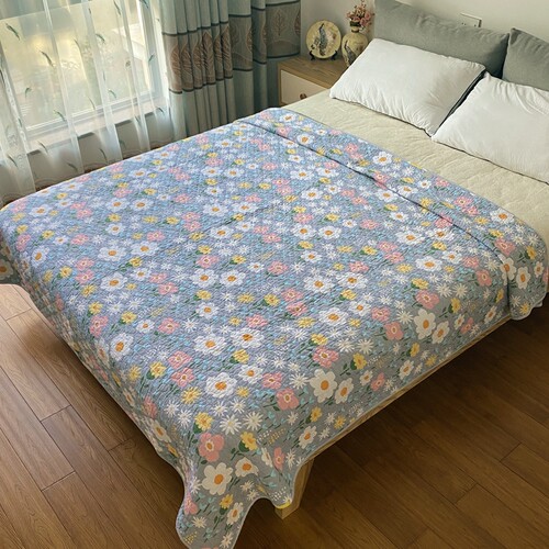 韩式全棉床盖床单夹棉