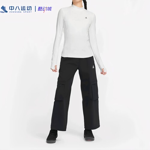 S-XL码Nike耐克DRI FIT速干透气半高圆领休闲长袖T恤FN1964-121