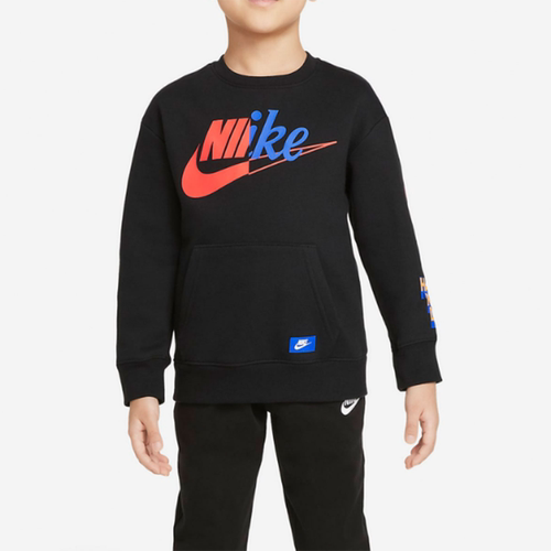 Nike耐克儿童春秋款舒适潮流时尚百搭加绒圆领长袖DQ4260-010