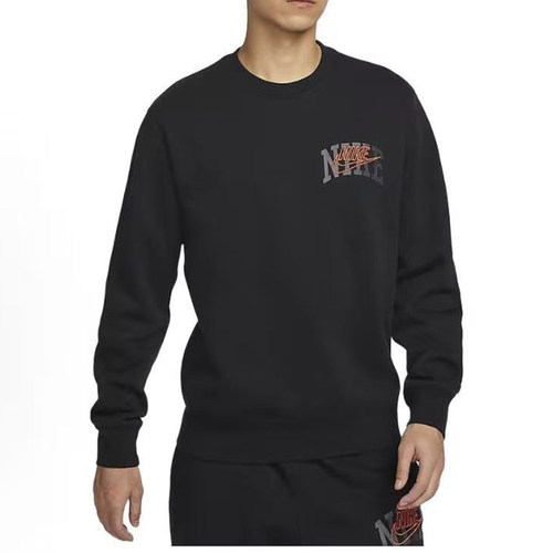 M码Nike耐克男子刺绣logo圆领加绒套头运动休闲卫衣FV4446-010