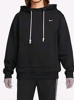 Nike耐克Dri-Fit秋冬季简约运动健身抽绳加绒连帽卫衣DQ5819-010